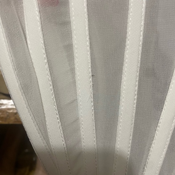 NWT Heiress Beverly Hills WHITE CHIFFON MESH CORSET FLOWER DRAPE MINI DRESS - Picture 7 of 7